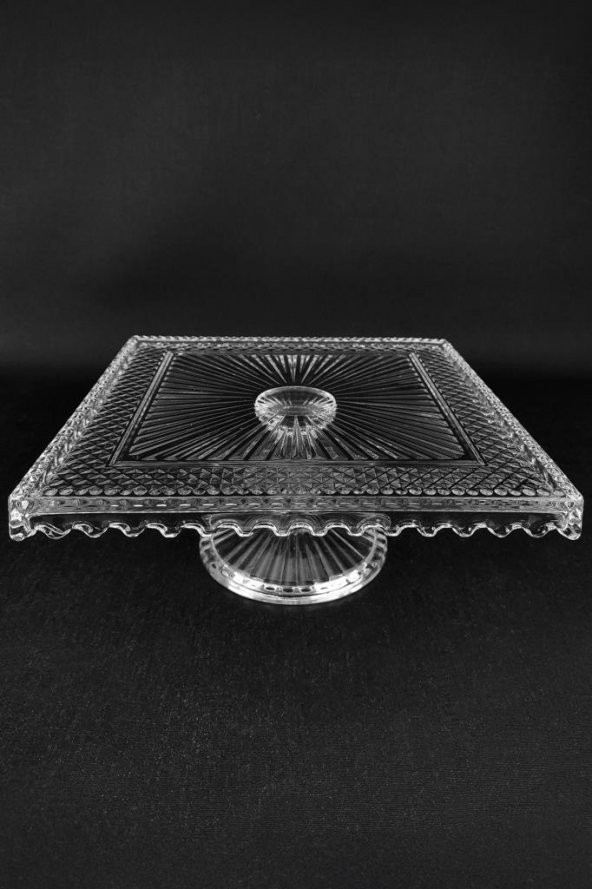 Digithome Cam Kek ve Pasta Sunum Standı Kare 25 Cm – SN.KRR.001 - 2