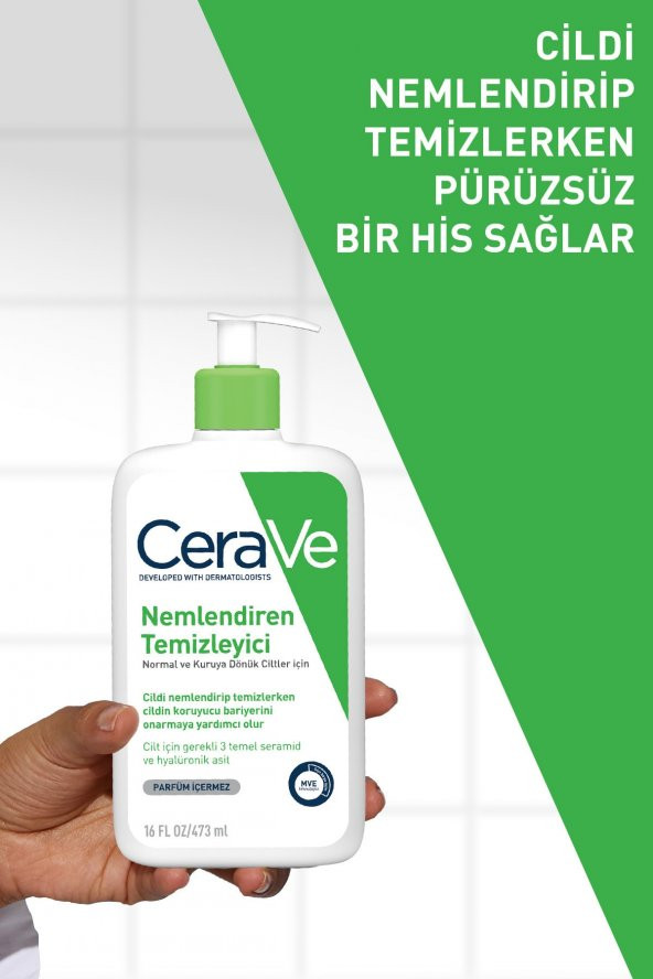 Cerave Nemlendiren Temizleyici Seramid&hyalüronik Asit Kuru & Normal Ciltler Yüz Vücut 473 ml - 7
