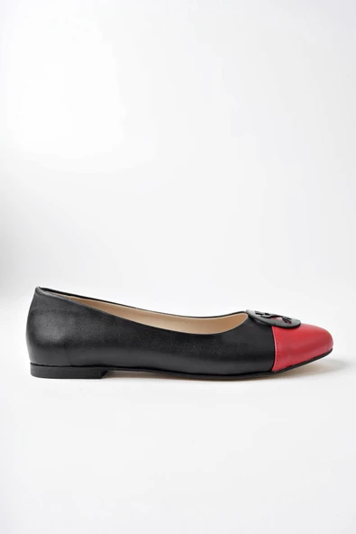 Muggo VARGAS Garantili Günlük Ortopedik Şık Tarz ve Rahat Kadın Tokalı Babet - 5