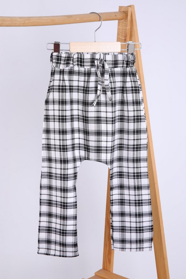 Babyhola Pamuk Bluz Ekose Pantolon Kız Çocuk Salaş Takım 1153 - 4