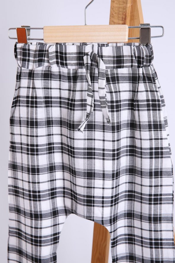 Babyhola Pamuk Bluz Ekose Pantolon Kız Çocuk Salaş Takım 1153 - 5