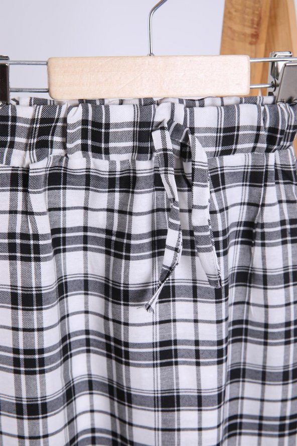 Babyhola Pamuk Bluz Ekose Pantolon Kız Çocuk Salaş Takım 1153 - 12