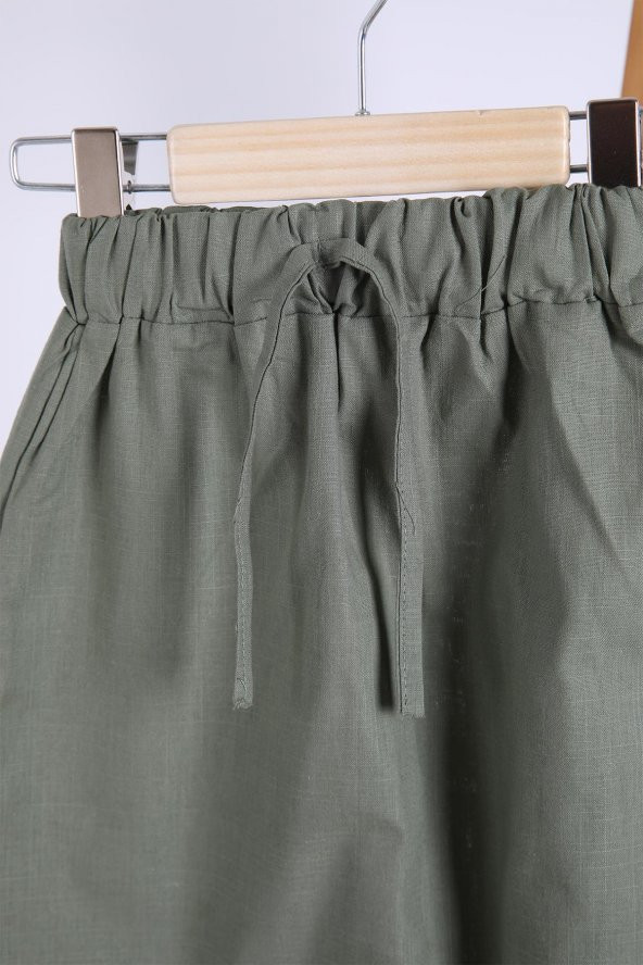 Babyhola Pamuk Bluz Keten Pantolon Kız Çocuk Salaş Takım 1112 - 4