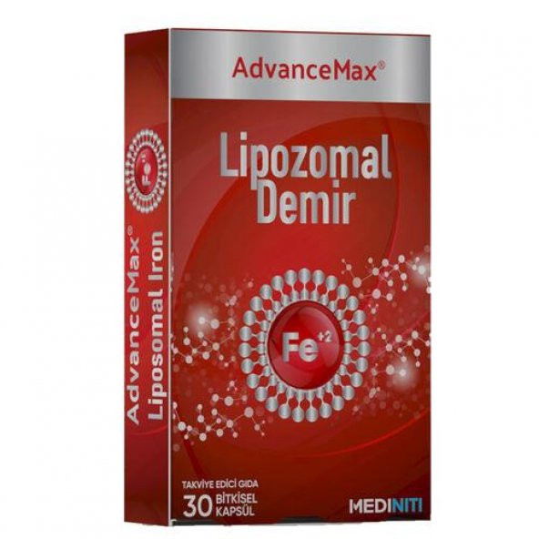 AdvanceMax Lipozomal Demir 30 Bitkisel Kapsül