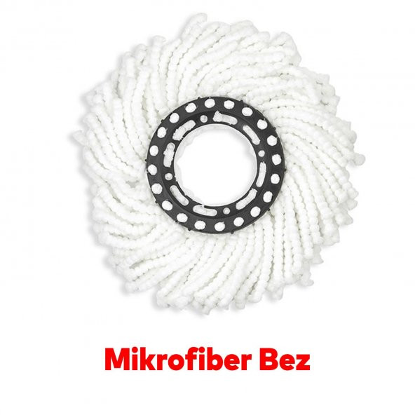 Yüzey Yer Temizleme Süper Emici Sillgech 360 Derece Dönen Saplı Mikrofiber Yedek Mop Paspas Set - 3