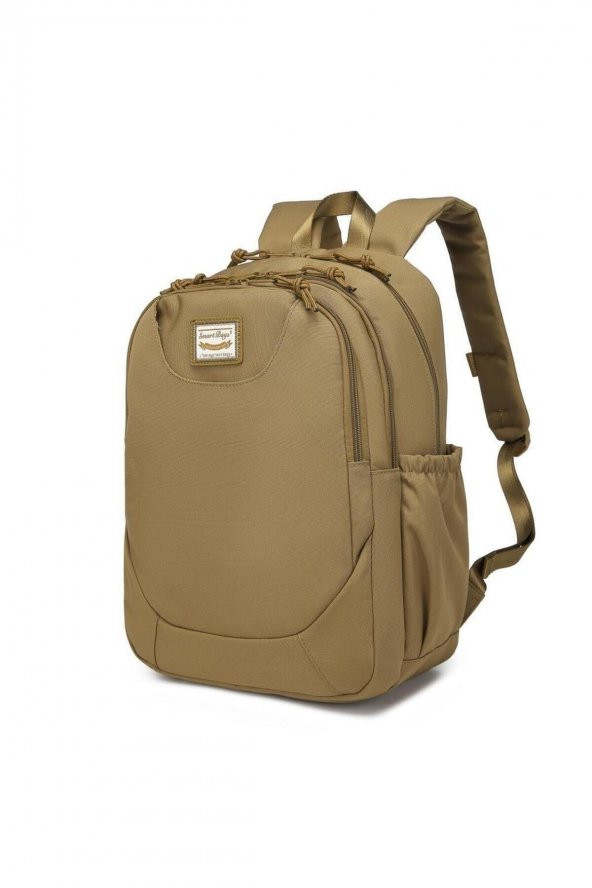 Bagacar Smart Bag 3199 Okul ve Günlük Laptop Bölmeli Sırt Çantası Camel