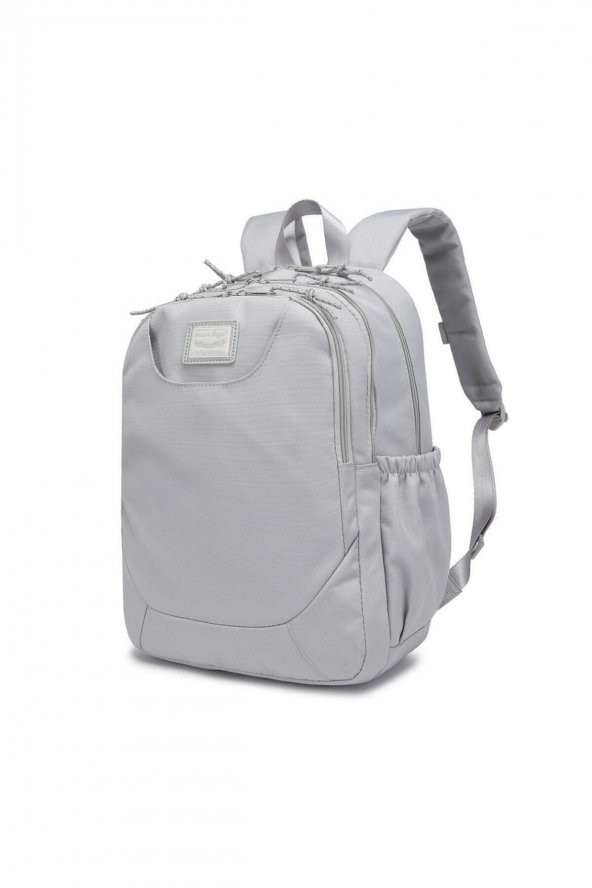 Bagacar Smart Bag 3199 Okul ve Günlük Laptop Bölmeli Sırt Çantası Açık Gri - 7