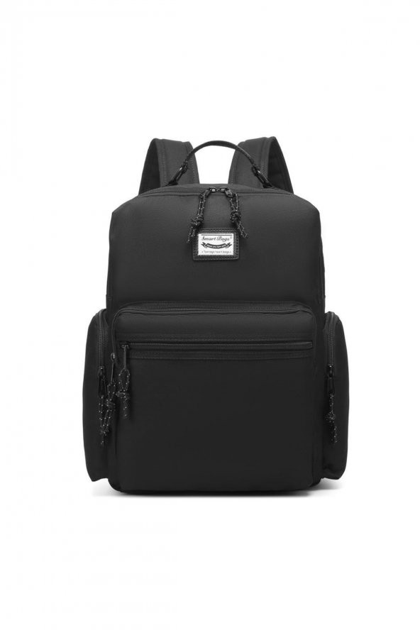 Bagacar Smart Bag 3124 Okul ve Günlük Laptop Bölmeli Sırt Çantası Siyah - 6