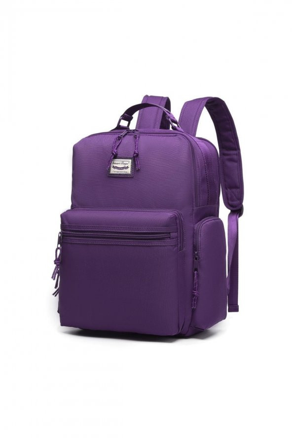 Bagacar Smart Bag 3124 Okul ve Günlük Laptop Bölmeli Sırt Çantası Mor - 6