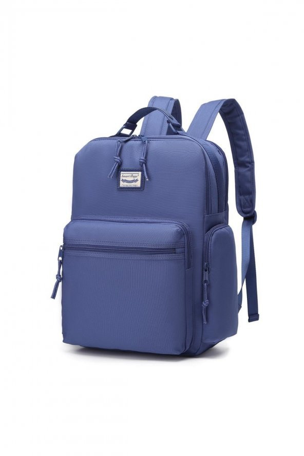 Bagacar Smart Bag 3124 Okul ve Günlük Laptop Bölmeli Sırt Çantası Jean Mavi - 4