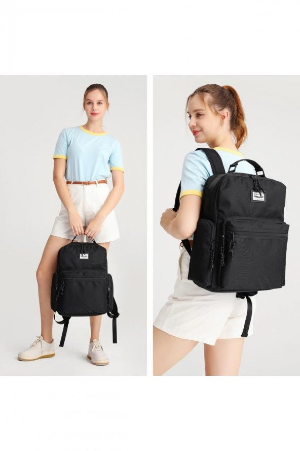 Bagacar Smart Bag 3124 Okul ve Günlük Laptop Bölmeli Sırt Çantası Jean Mavi - 6