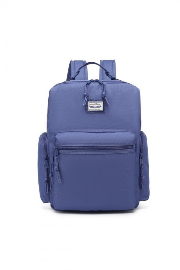 Bagacar Smart Bag 3124 Okul ve Günlük Laptop Bölmeli Sırt Çantası Jean Mavi - 7