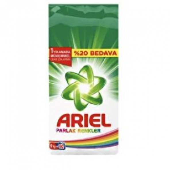 Ariel Parlak Renkler 9 kg Toz Deterjan