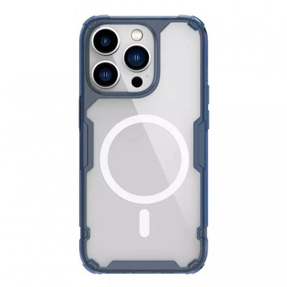 Nillkin TPU Pro Manyetik iPhone 14 Pro Uyumlu Kılıf - Mavi