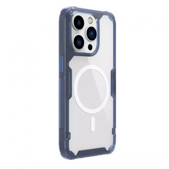 Nillkin TPU Pro Manyetik iPhone 14 Pro Uyumlu Kılıf - Mavi - 5