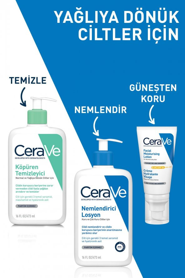 Cerave Foaming Cleanser Normal & Yağlıya Dönük Ciltler İçin 473 ml - 5