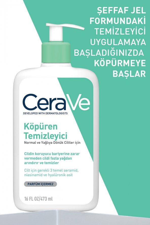 Cerave Foaming Cleanser Normal & Yağlıya Dönük Ciltler İçin 473 ml - 7
