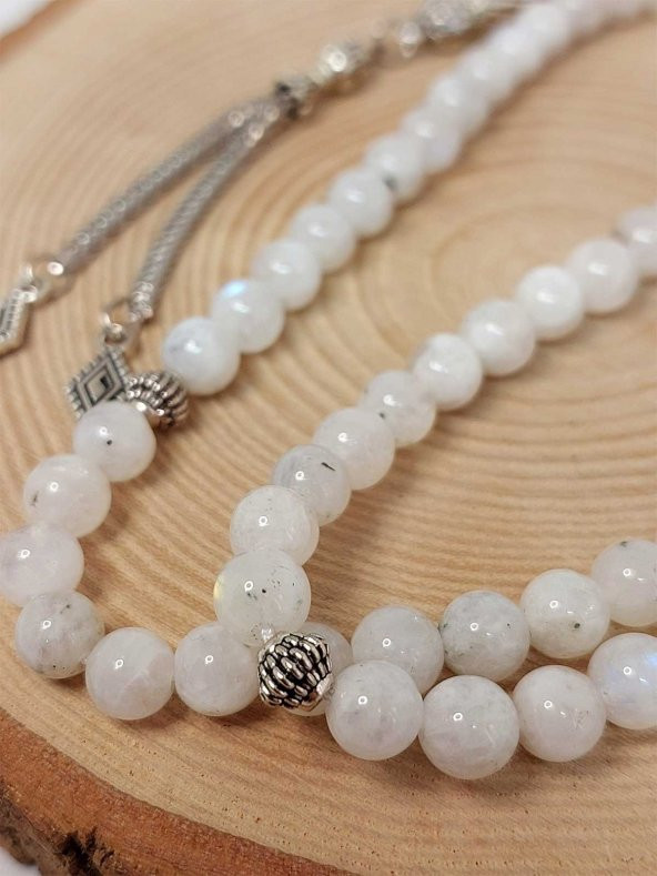 Ay Taşı 99luk Tesbih 6mm - Resim 4