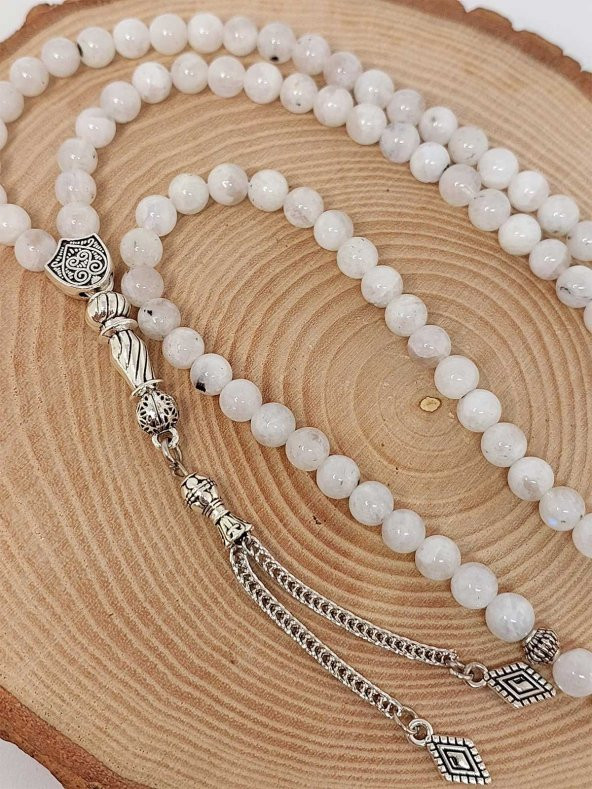 Ay Taşı 99luk Tesbih 6mm - Resim 6