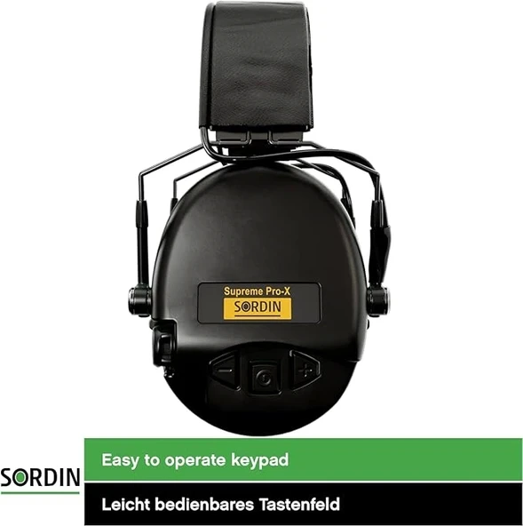 Sordin Supreme Pro-X İnce SFA İşitme Koruması - Aktif Kulak Koruyucuları - Siyah - 5