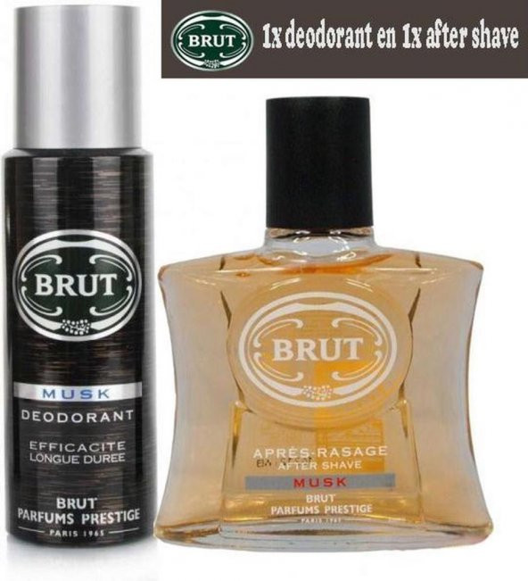 Brut Set AfterShave 100 ml+Deo 200 ml Musk