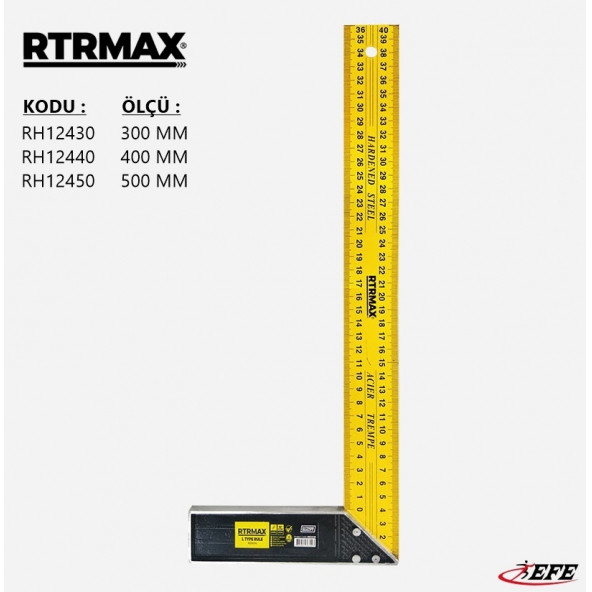 RTRMAX MARANGOZ GÖNYESİ SARI 300 MM RH012430