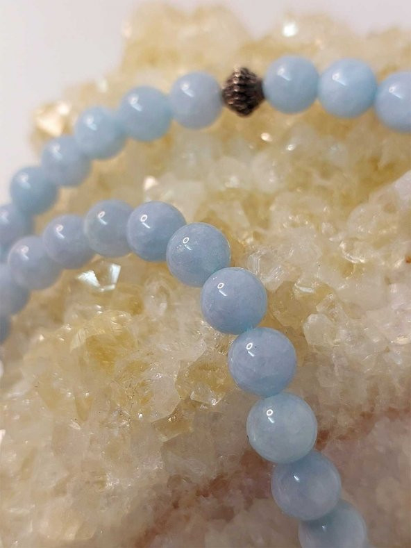 Akuamarin Taşı 99luk Tesbih 6mm - Resim 5