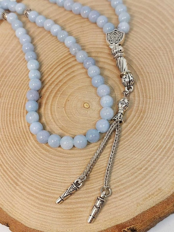 Akuamarin Taşı 99luk Tesbih 6mm - Resim 6