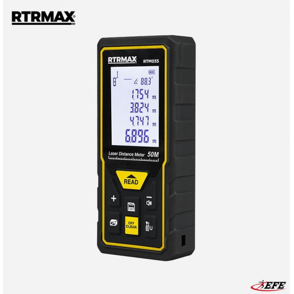 RTRMAX RTM035 LAZER METRE Lazer Mesafe Ölçer 50 MT ürün görseli
