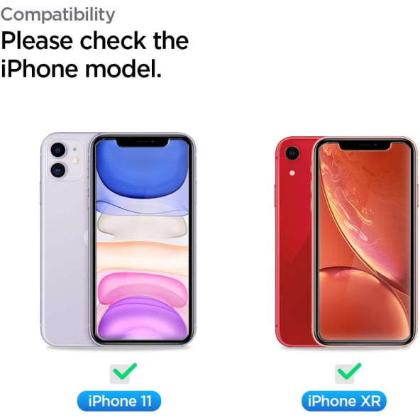 Spigen Apple iPhone 11 / iPhone XR Cam Ekran Koruyucu Kolay Kurulum AlignMaster GLAS.tR (2 Adet) - AGL00101 - 3