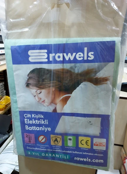 Rawels CE Kalite Belgeli Çift Kişilik Elektrikli Battaniye 120x160 - Su Yeşili - 3