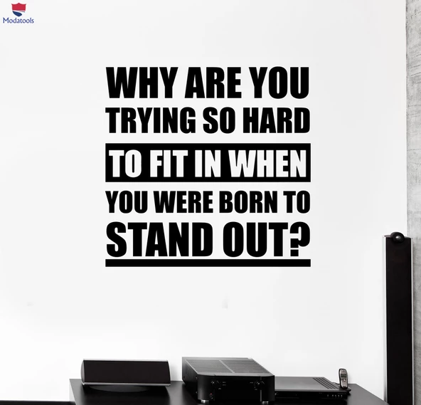 Duvar Sticker Motivasyonel Yazı İlham Verici Alıntılar Bilge Oturma Odası, Ofis, Dükkan Etiketi ürün görseli 1