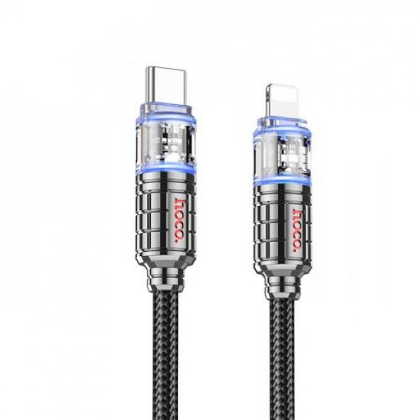 Coofbe Hc Seri Led Işıklı Turbo Şarj 1Mt 27W Type-C to İphone Şarj İphone 11 12 13 14 Pro Max Şarj