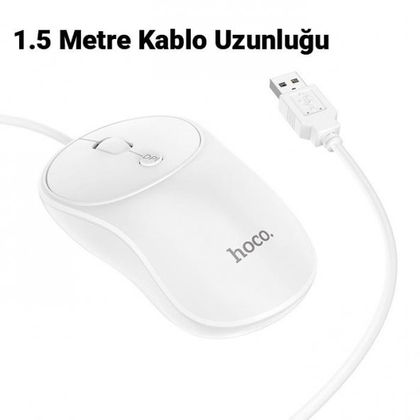 Coofbe Hc Seri 4D 1.5Mt Kablolu Yüksek Hassasiyetli 1600DPI Mouse Ergonomik Tasarım Tak Kullan - 3