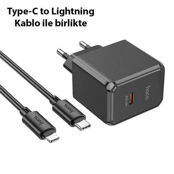 Coofbe HC Seri Akım Korumalı Turbo 30W Type-C Şarj Başlığı Ve 1Mt Lightning Kablo Şarj Seti İphone İle Uyumlu - 3