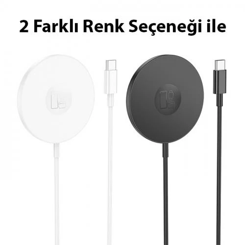 Coofbe HC Seri Akım Koruma Manyetic 15W 3in1 Kablosuz Şarj Saat Şarjı Kulaklık Şarjı 1Mt Type-C Kablo - 6