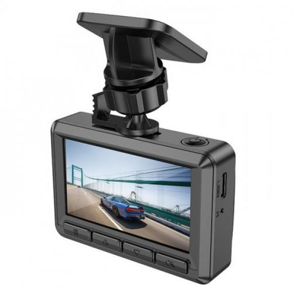 Coofbe 1080P FUL HD 140° Geniş Açı Lens Gece Görüşü Akıllı Araç Kamerası Şarjlı 30fps Sürüş Kaydedici - 2