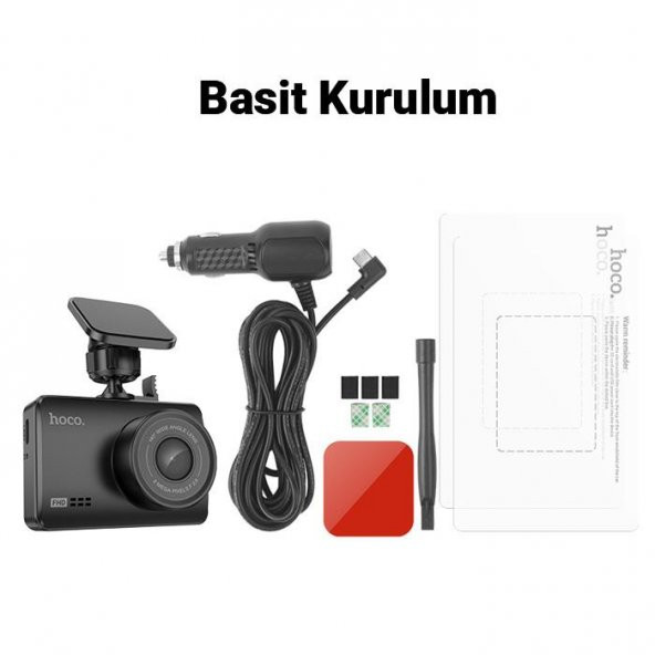 Coofbe 1080P FUL HD 140° Geniş Açı Lens Gece Görüşü Akıllı Araç Kamerası Şarjlı 30fps Sürüş Kaydedici - 6