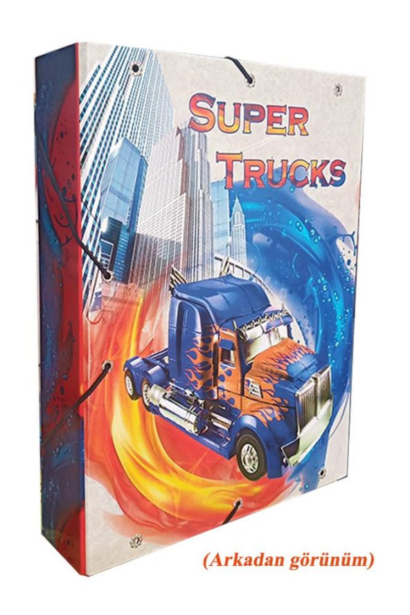 Lastikli Klasör Erkek Figürlü 1 Adet İpli Klasör 32x24x6 cm Okul Öğrenci Klasörü Lastikli Çanta İpli Dosya - 2