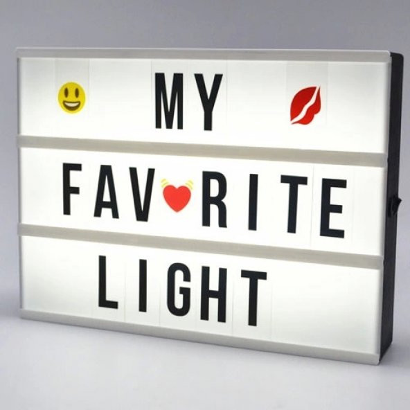 A6 Küçük Boy Lightbox Led Işıklı Yazı Panosu