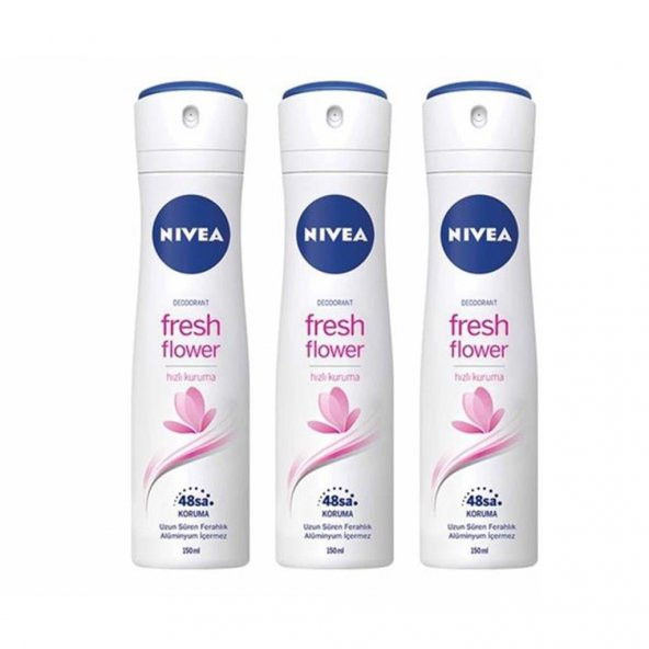 Nivea Fresh Flower Kadın Sprey Deodorant 3 x 150 ML