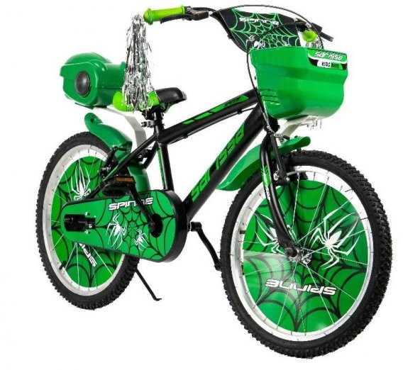 Sarissa Spinne 20 Jant 7 ve 10 Yaş Çocuk Bisikleti Yeni Sezon Full Aksesuarlı Yeşil - Resim 2