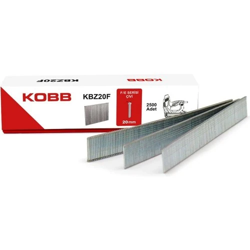 KOBB KBZ20F 20mm 2500 Adet F/E/J/8 Serisi Ağır Hizmet Tipi Kesik Başlı Çivi