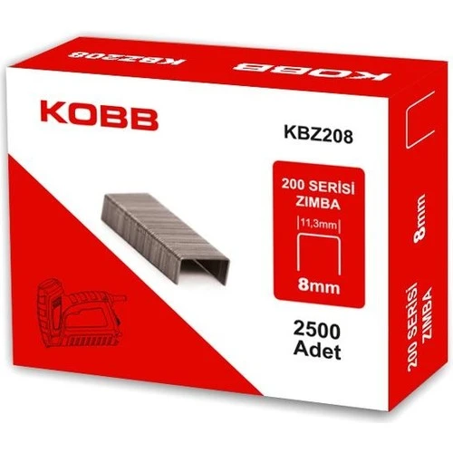 KOBB KBZ208 8mm 2500 Adet 200 Serisi Ağır Hizmet Tipi Zımba Teli - 3