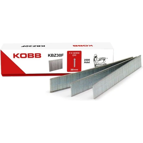 KOBB KBZ30F 30mm 2500 Adet F/E/J/8 Serisi Ağır Hizmet Tipi Kesik Başlı Çivi