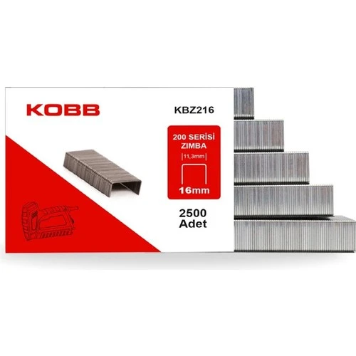 KOBB KBZ216 16mm 2500 Adet 200 Serisi Ağır Hizmet Tipi Zımba Teli - 2