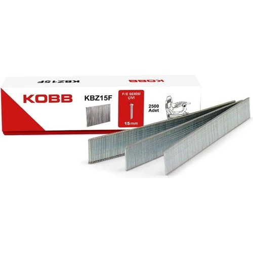 KOBB KBZ15F 15mm 2500 Adet F/E/J/8 Serisi Ağır Hizmet Tipi Kesik Başlı Çivi