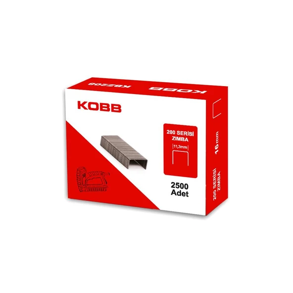 KOBB KBZ216 16mm 2500 Adet 200 Serisi Ağır Hizmet Tipi Zımba Teli - 8