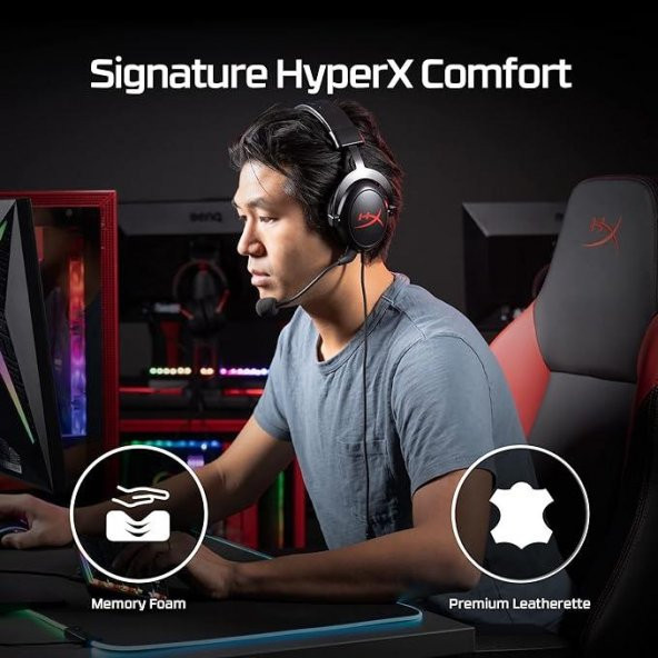 HyperX Cloud Core 4p4f2aa DTX Kablolu Mikrofonlu Kulak Üstü Oyuncu Kulaklığı - 3