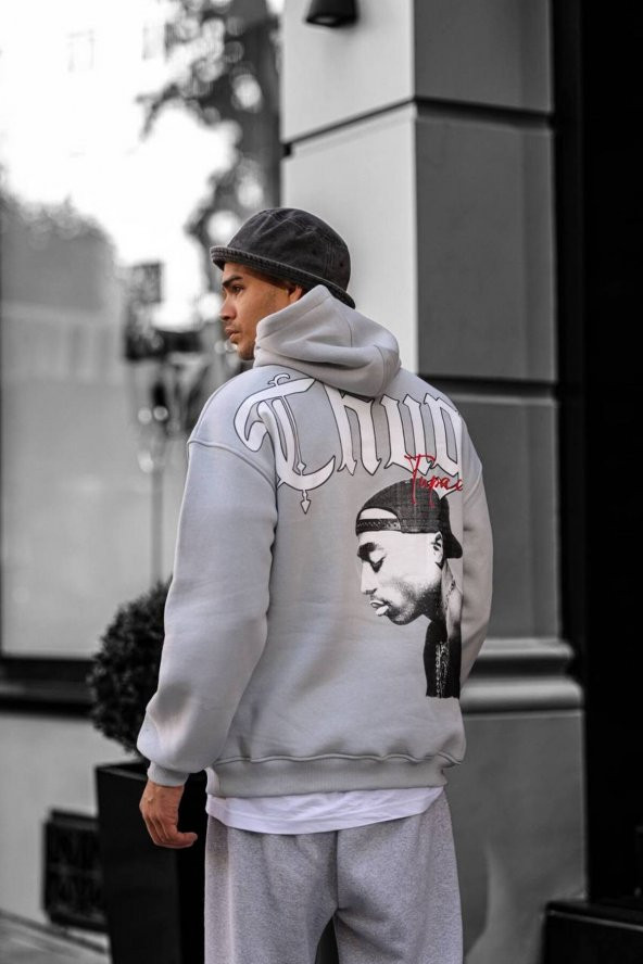 ÖZEL ÜRETİM HENRY COOPER THUG LİFE BASKLI OVERSİZE SWEATSHİRT - 9